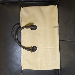 Estee Lauder Tote Cream/Brown Bag